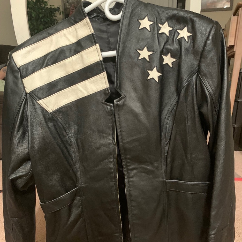 Stars & Stripes Genuine Leather Jacket sz L